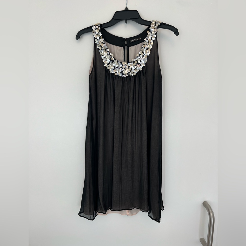 Chiffon dress with sequin detail